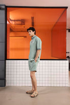 GMG Firenze-Dik Yaka Pamuklu Regular Fit Erkek T Shirt-KISA KOL-9-Milagron.com