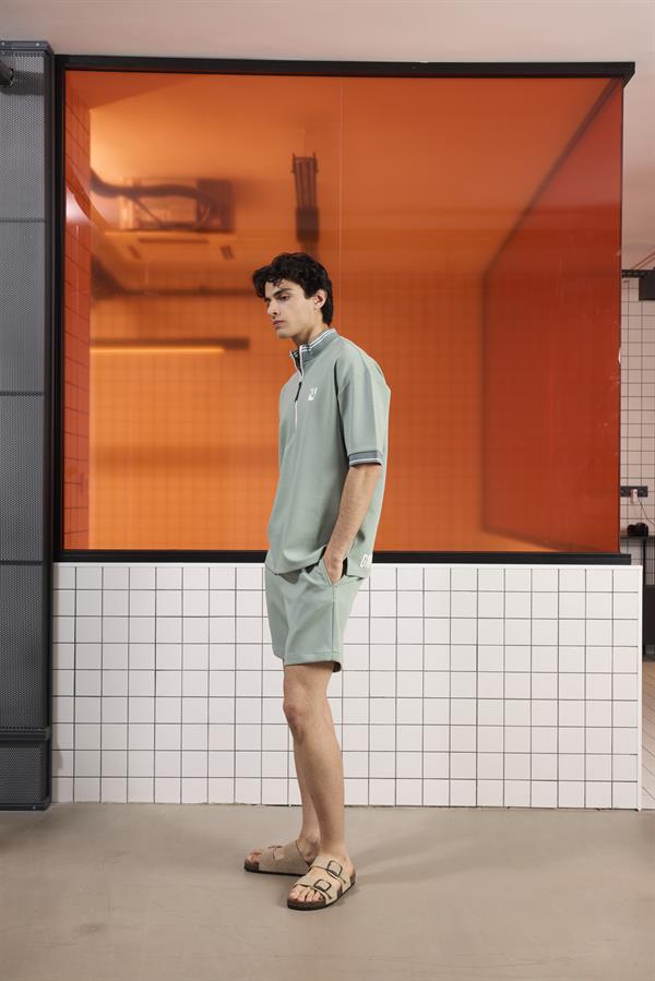 GMG Firenze-Dik Yaka Pamuklu Regular Fit Erkek T Shirt-KISA KOL-9-Milagron.com