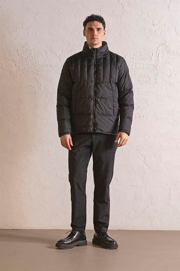 GMG Firenze-Dik Yaka çift Taraflı Basic Erkek Mont-MONT-14-Milagron.com