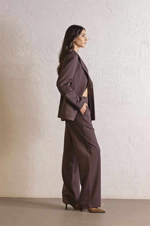 GMG Firenze-Düğme Detaylı Cepli Kadın Ceket-BLAZER CEKET-2-Milagron.com