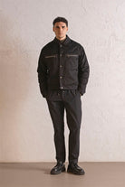 GMG Firenze-Çıtçıt Tasarımlı Cepleri Fermuarlı Erkek Mont-PARKA-1-Milagron.com