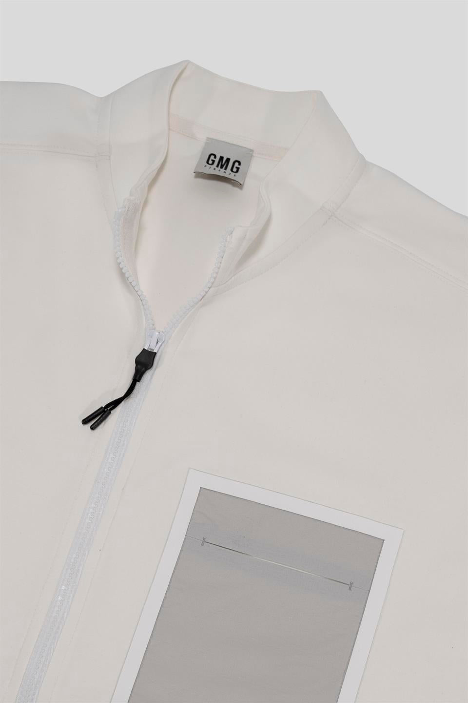 Fermuar Detaylı Bomber Yaka Flexi Baskılı Erkek T-Shirt
