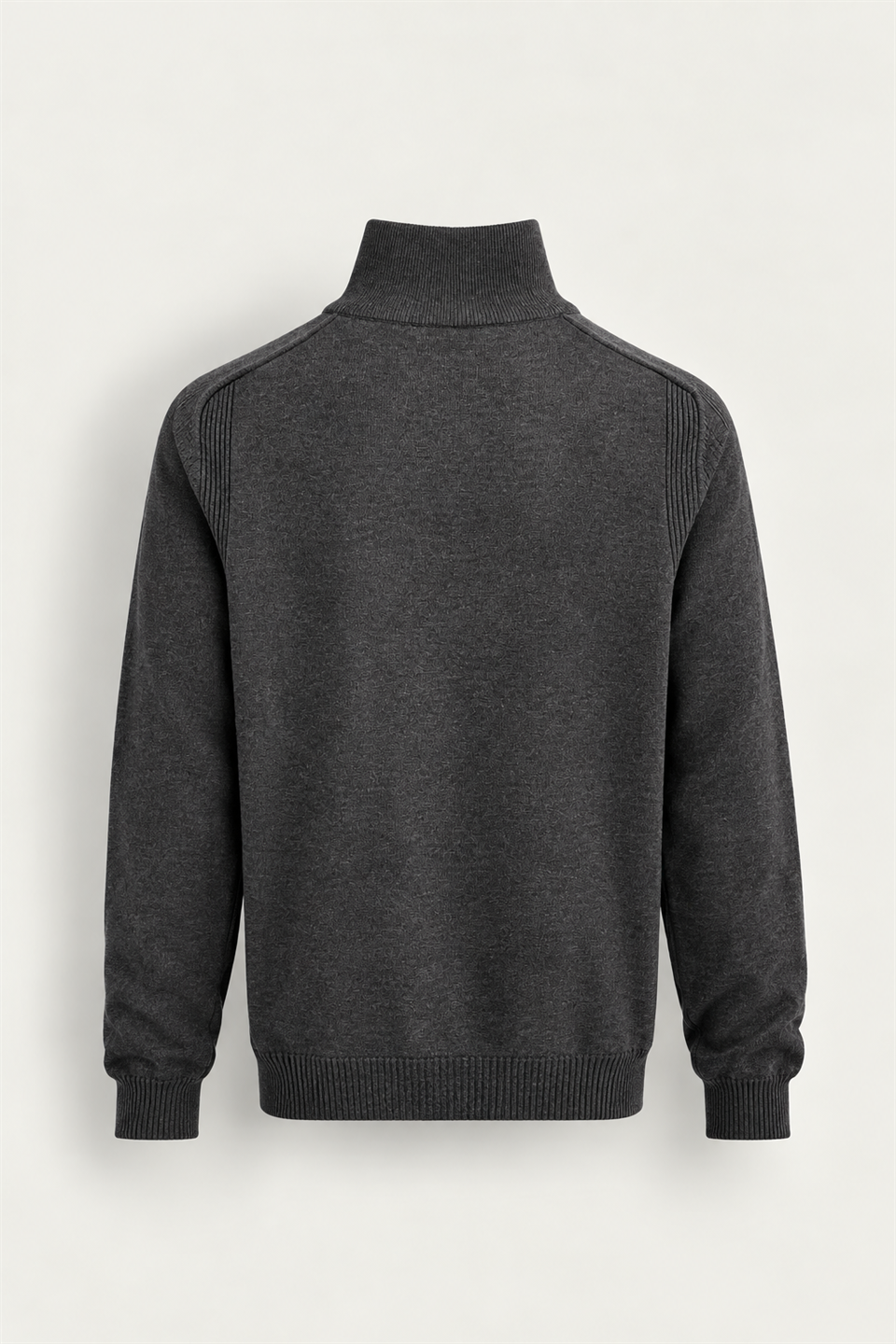 Fermuarlı Dik Yaka Slim Fit Erkek Triko Kazak