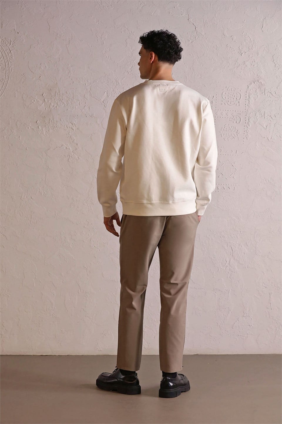 GMG Firenze-Bisiklet Yaka Geometrik Baskılı Erkek Sweatshirt-Winter'26-3-Milagron.com