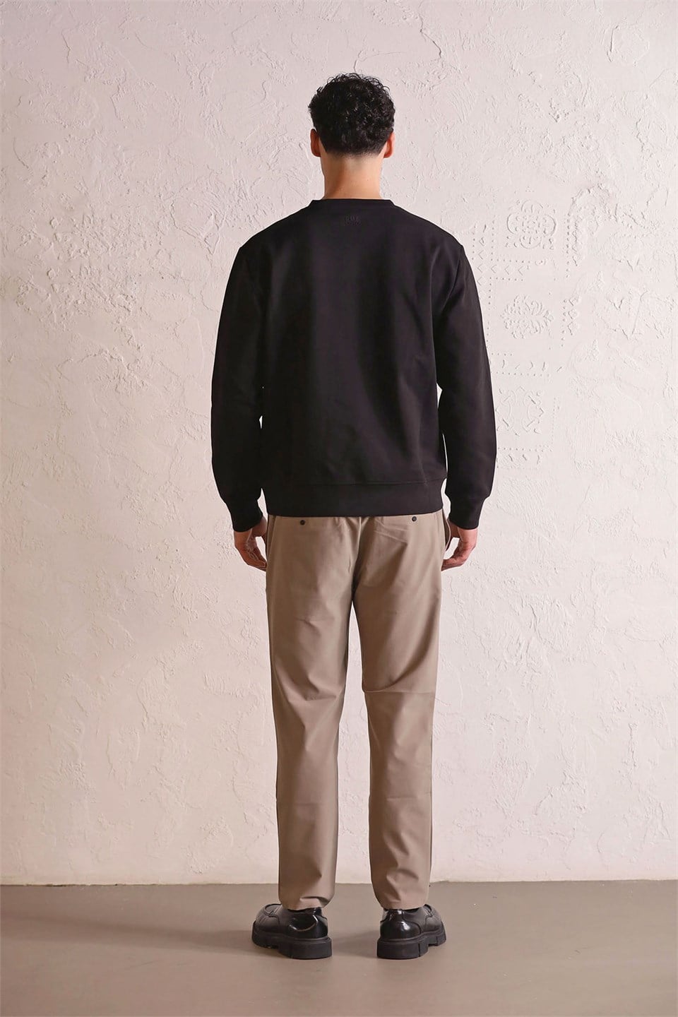 GMG Firenze-Bisiklet Yaka Geometrik Baskılı Erkek Sweatshirt-Winter'26-3-Milagron.com