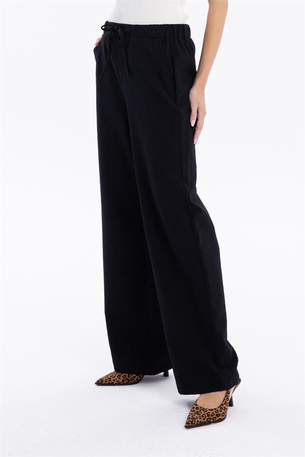 GMG Firenze-Gofre Desenli Bağcıklı Regular Kadın Dokuma Pantolon-//Özel Fi̇yatlar-14-Milagron.com