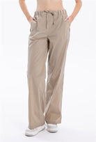 GMG Firenze-Gofre Desenli Bağcıklı Regular Kadın Dokuma Pantolon-//Özel Fi̇yatlar-2-Milagron.com