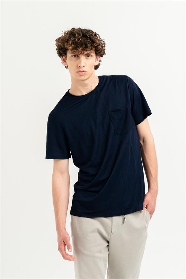 GMG Firenze-Göğüs Cepli Bisiklet Yaka Slim Fit T-Shirt-T-Shirts-3-Milagron.com