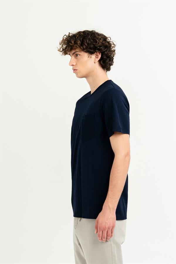 GMG Firenze-Göğüs Cepli Bisiklet Yaka Slim Fit T-Shirt-T-Shirts-5-Milagron.com