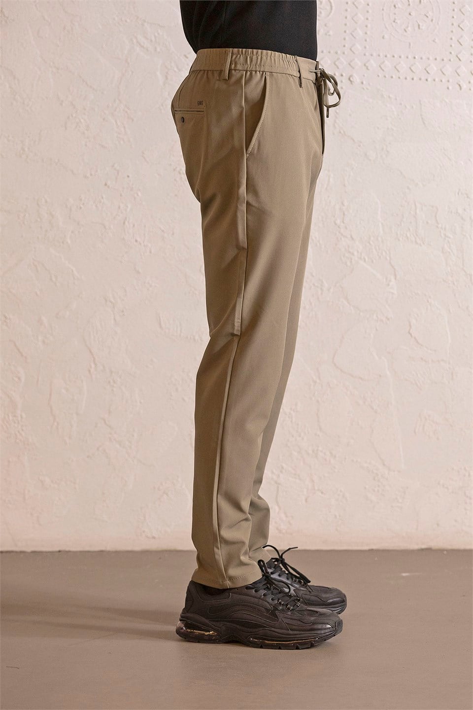 GMG Firenze-Beli Lastikli Ve Bağcıklı Cepleri Çıtçıtlı Jogger Erkek Pantolon-Pantolon-2-Milagron.com