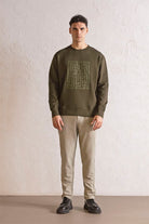 GMG Firenze-Bisiklet Yaka Kabartma Baskılı Erkek Sweatshirt-Winter'26-1-Milagron.com