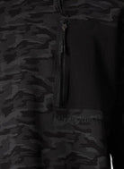 Kapişonlu Göğsü Fermuar Ve Garni Detaylı Kamuflaj Sweatshirt