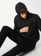 Kapişonlu Göğsü Fermuar Ve Garni Detaylı Kamuflaj Sweatshirt