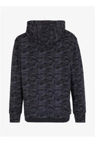 Kapişonlu Göğsü Fermuar Ve Garni Detaylı Kamuflaj Sweatshirt