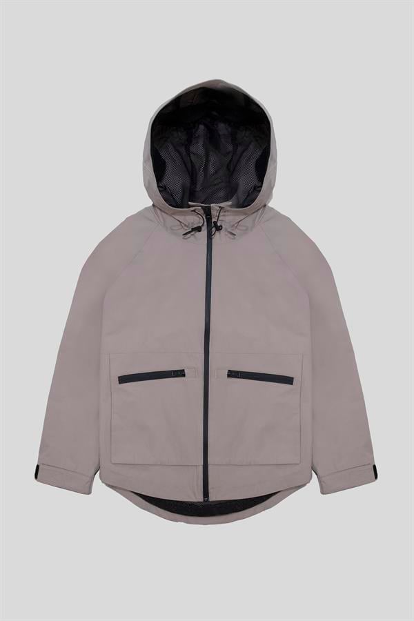 GMG Firenze-Kapüşon Yaka Oversize Fermuarlı Kadın Mont-MONT-1-Milagron.com