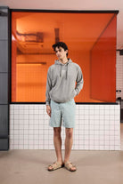 GMG Firenze-Kapüşonlu Baskı Detaylı Kadife Erkek Sweatshirt-SWEATSHIRT-1-Milagron.com