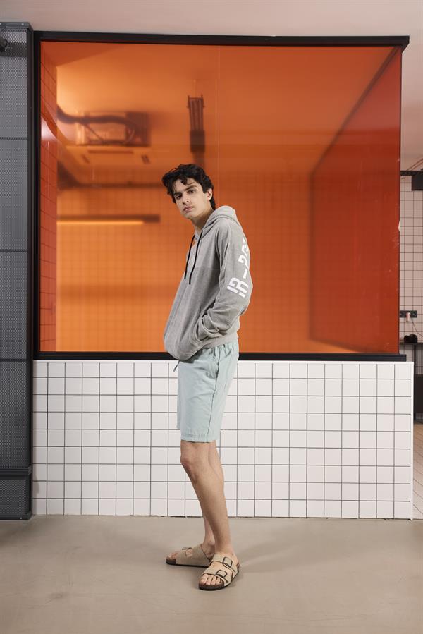 GMG Firenze-Kapüşonlu Baskı Detaylı Kadife Erkek Sweatshirt-SWEATSHIRT-3-Milagron.com