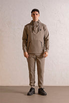 GMG Firenze-Kapüşonlu Çıtçıt Ve Fermuar Detaylı Kanguru Cepli Erkek Sweatshirt-Winter'26-1-Milagron.com
