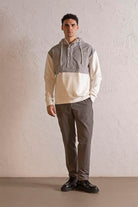 GMG Firenze-Kapüşonlu Fermuar Ve Çıtçıt Detaylı Garnili Erkek Sweatshirt-SWEATSHIRT-1-Milagron.com