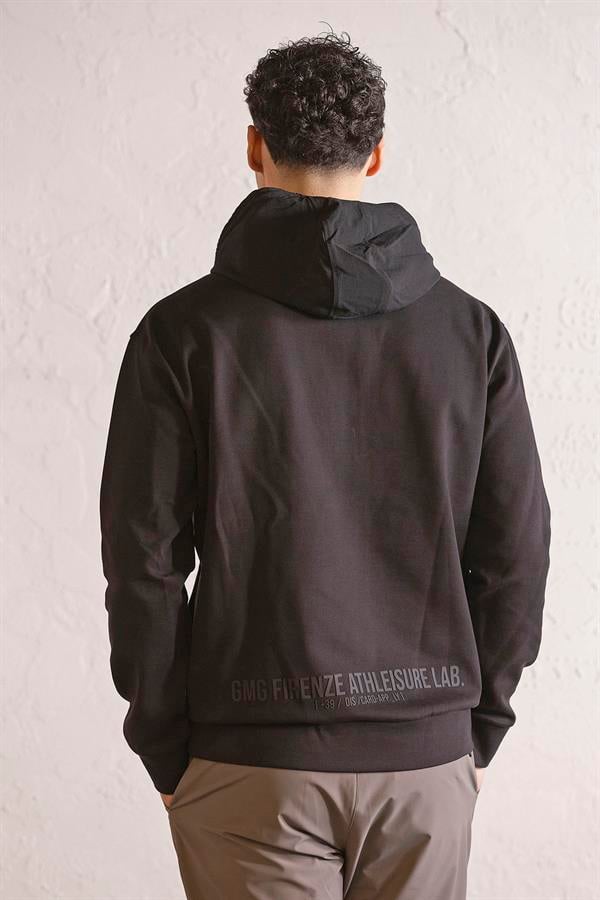 GMG Firenze-Kapüşonlu Fermuar Ve Çıtçıt Detaylı Garnili Erkek Sweatshirt-SWEATSHIRT-10-Milagron.com