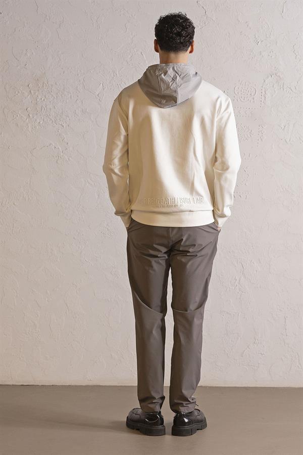 GMG Firenze-Kapüşonlu Fermuar Ve Çıtçıt Detaylı Garnili Erkek Sweatshirt-SWEATSHIRT-3-Milagron.com