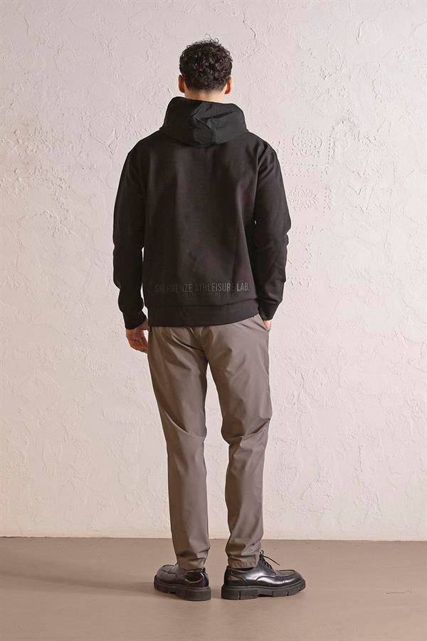 GMG Firenze-Kapüşonlu Fermuar Ve Çıtçıt Detaylı Garnili Erkek Sweatshirt-SWEATSHIRT-8-Milagron.com