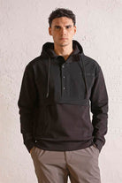 GMG Firenze-Kapüşonlu Fermuar Ve Çıtçıt Detaylı Garnili Erkek Sweatshirt-SWEATSHIRT-9-Milagron.com