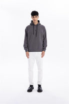 GMG Firenze-Kapüşonlu Sırtı Zero Baskılı Diagonel Sweatshirt-SWEATSHIRT-1-Milagron.com