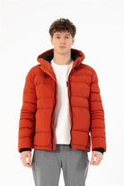 Kapüşonlu Slim Fit Erkek Mont