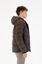 Kapüşonlu Slim Fit Erkek Mont