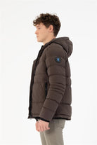 Kapüşonlu Slim Fit Erkek Mont