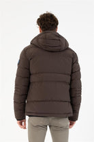 Kapüşonlu Slim Fit Erkek Mont