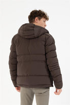 Kapüşonlu Slim Fit Erkek Mont