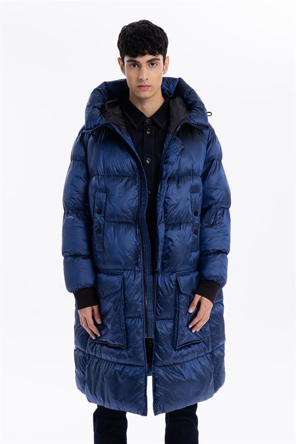 GMG Firenze-Kapüşonlu Uzun Casual Erkek Kaban-MONT-6-Milagron.com