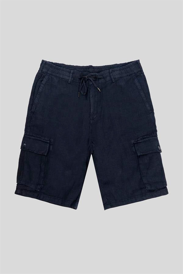 GMG Firenze-Kargo Model %100 Keten Erkek şort-Şort-11-Milagron.com