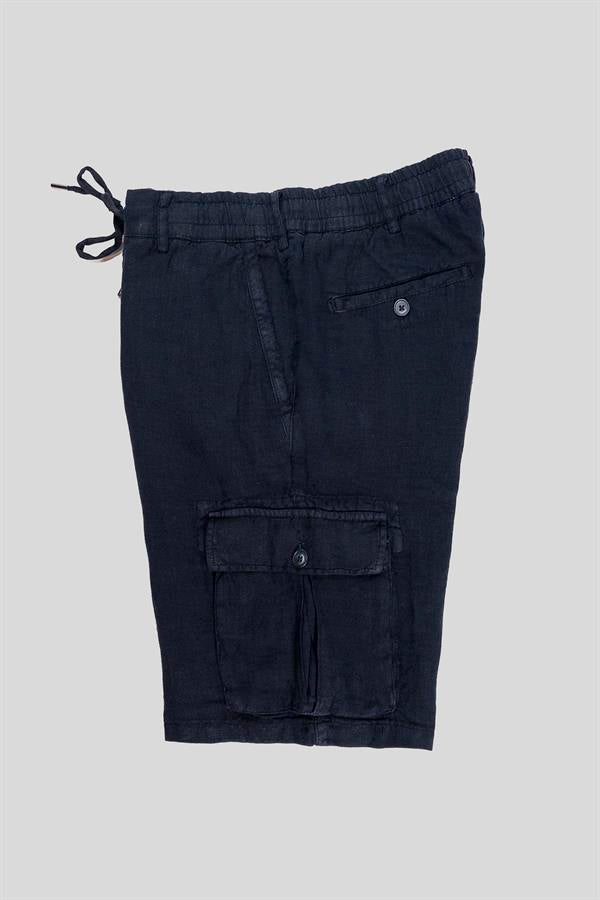 GMG Firenze-Kargo Model %100 Keten Erkek şort-Şort-14-Milagron.com