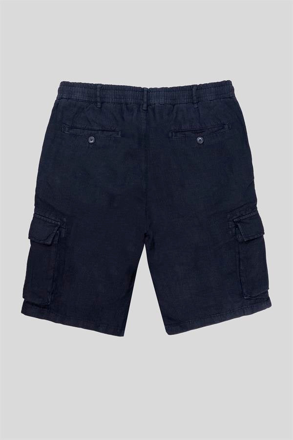 GMG Firenze-Kargo Model %100 Keten Erkek şort-Şort-15-Milagron.com