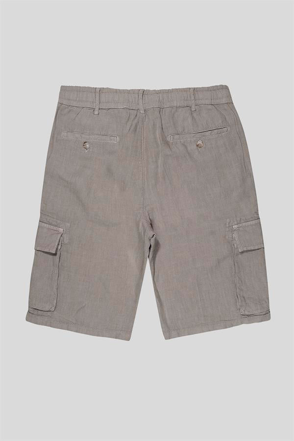 GMG Firenze-Kargo Model %100 Keten Erkek şort-Şort-2-Milagron.com