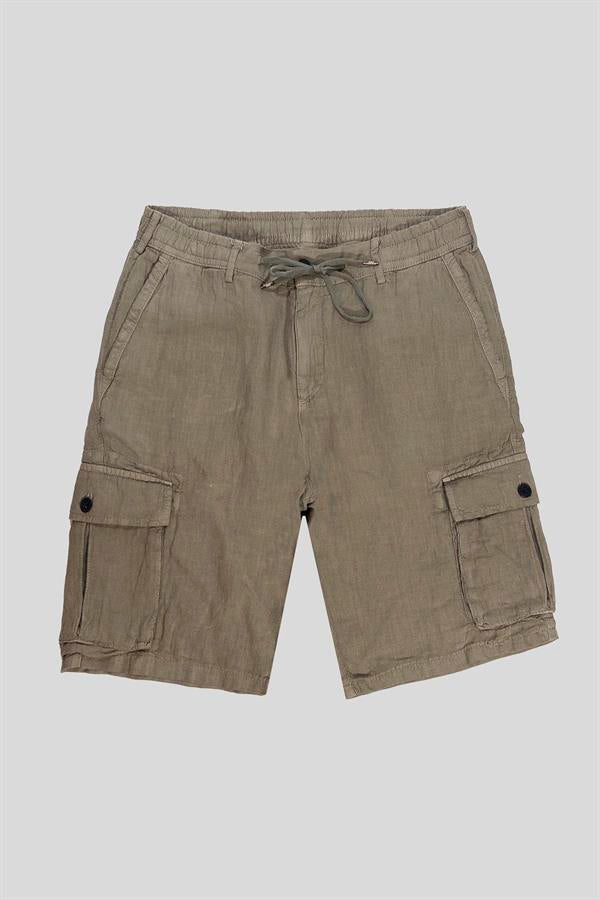 GMG Firenze-Kargo Model %100 Keten Erkek şort-Şort-7-Milagron.com