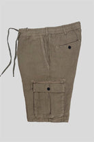 GMG Firenze-Kargo Model %100 Keten Erkek şort-Şort-9-Milagron.com