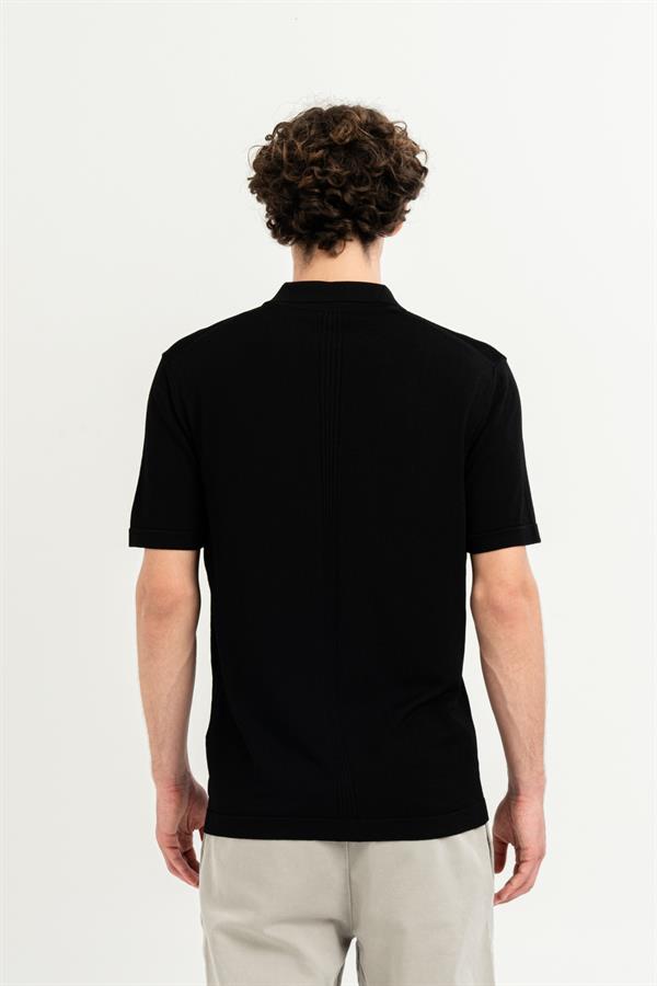 GMG Firenze-Kısa Kollu Slim Fit Triko Erkek Gömlek-Summer'25-12-Milagron.com