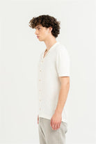 GMG Firenze-Kısa Kollu Slim Fit Triko Erkek Gömlek-Summer'25-5-Milagron.com