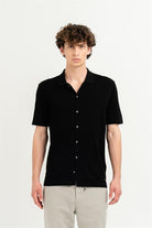 GMG Firenze-Kısa Kollu Slim Fit Triko Erkek Gömlek-Summer'25-7-Milagron.com