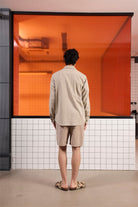 GMG Firenze-Regular Fit Moleskin Kumaş Erkek Dış Gömlek-SWEAT MONT-3-Milagron.com