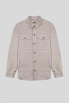 GMG Firenze-Regular Fit Moleskin Kumaş Erkek Dış Gömlek-SWEAT MONT-4-Milagron.com