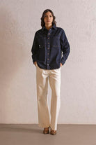 GMG Firenze-Oversize Çıtçıtlı Denim Kadın Gömlek-DENİM GÖMLEK-1-Milagron.com