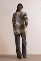 GMG Firenze-Oversize Desenli Kadın Hırka-HIRKA-5-Milagron.com