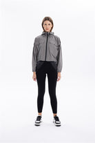GMG Firenze-Oversize Kapüşon Yaka Beli Büzgülü Baskılı Kadın Mont-MONT-6-Milagron.com