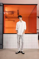 GMG Firenze-Oversize çizgili Modal Erkek Gömlek-GÖMLEK-1-Milagron.com