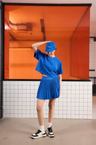 GMG Firenze-Pileli Kadın Şort Etek-Etek-2-Milagron.com